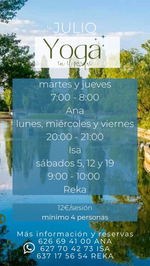yoga en el parque Tres Cantos